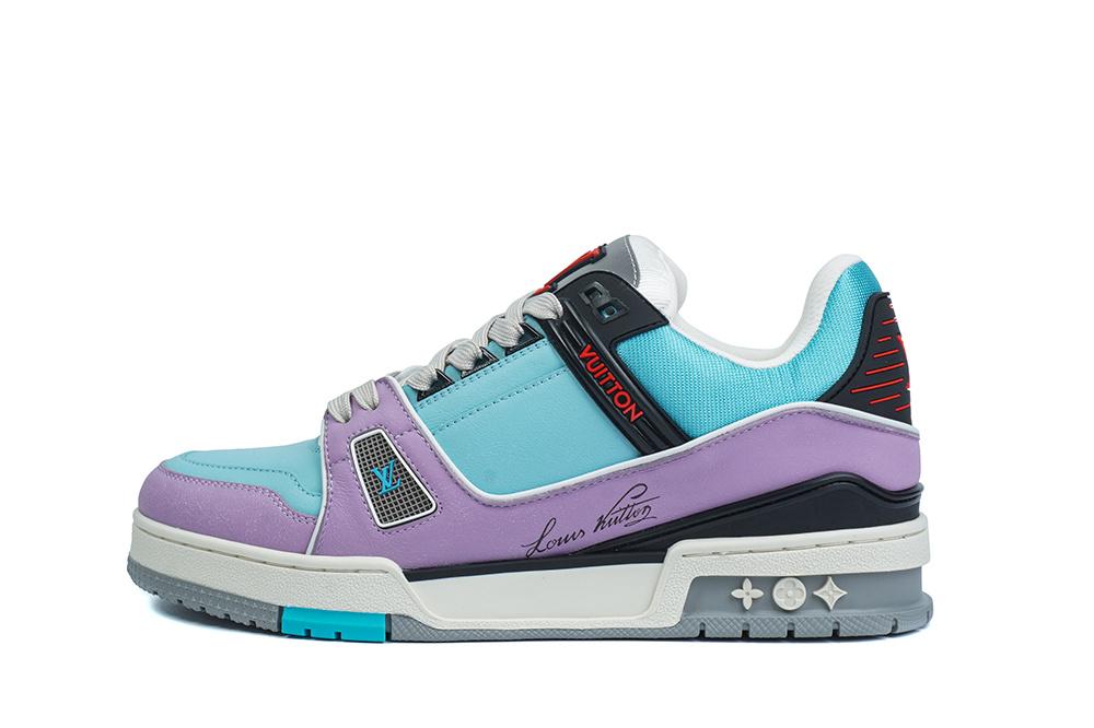 PK god Louis Vuitton LV Trainer multiple colorful purple retail materials ready to ship